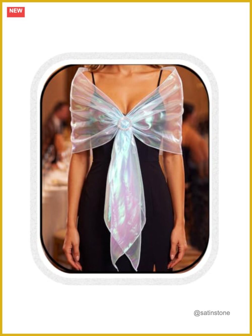 Women's Sequin Shawl Wrap Evening Dress Wedding Scarf Polyester